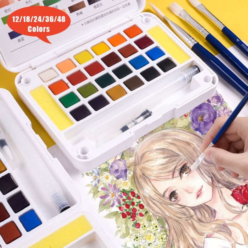Watercolor Paint Set Solid Pigment - Juego de Pintura de Acuarela Profesional