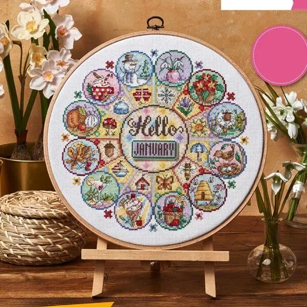Cross Stitch Stamped Kits Beginners - [CC4270 - Feliz Año] Kit de