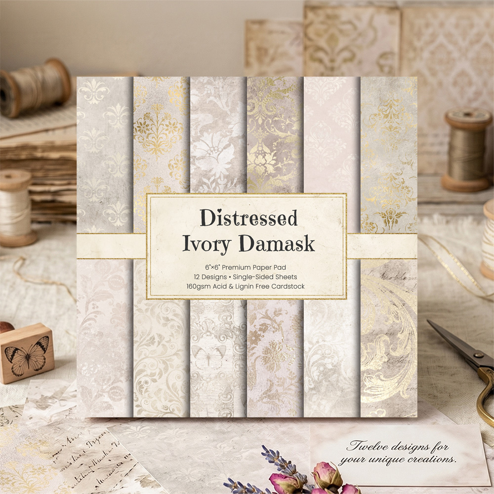Vintage Junk Journal Scrapbooking Paper - Bloc de Papel para Scrapbooking Vintage
