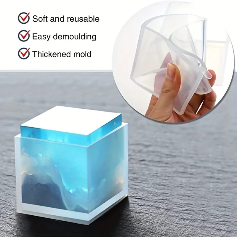5 uds molde cuadrado de resina - Silicone Epoxy Resin Molds Set reseña y precio