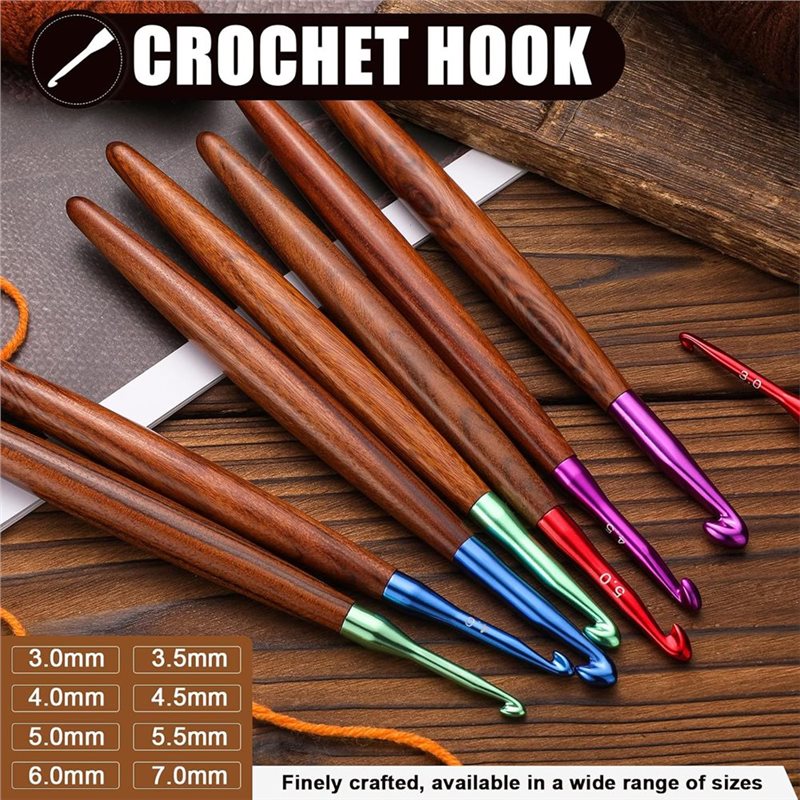 【ÚLTIMA OPORTUNIDAD】Juego de a - Wooden Crochet Hooks Ergonomic Handle reseña y precio