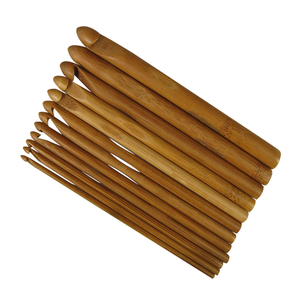 Juego de 12 agujas de madera p - Wooden Crochet Hooks Ergonomic Handle reseña y precio